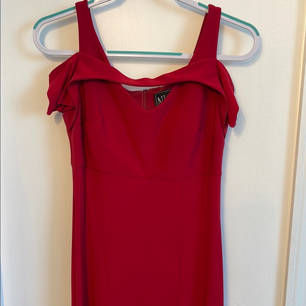Elegant Red Off-Shoulder Dress